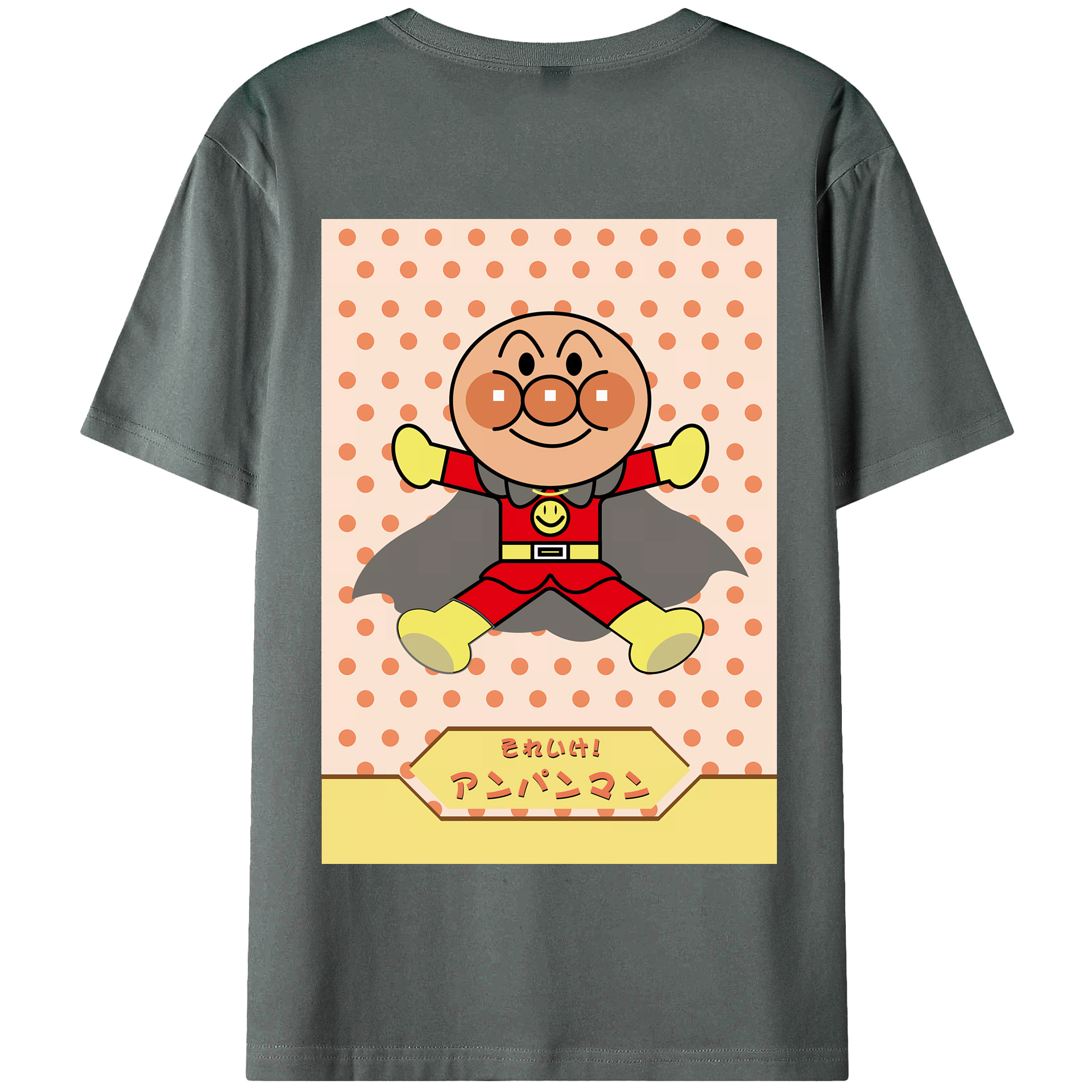 （画像用） アンパンマン Anpanman 綿100％半袖Tシャツ（背面プリント）